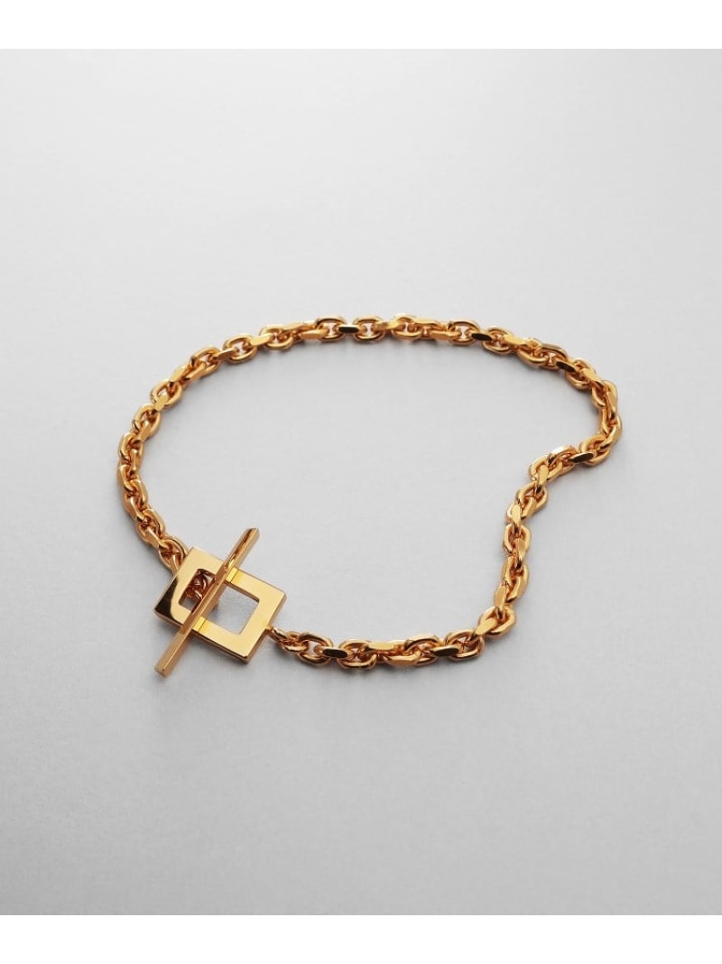 シルバー カットケーブルチェーン レクタングルマンテルブレスレット L GP COCOSHNIK ONKITSCH ココシュニック オンキッチュ アクセサリー・腕時計 ブレスレット・バングル ゴールド【送料無料】[ Fashion]｜WORLD ONLINE STORE店
