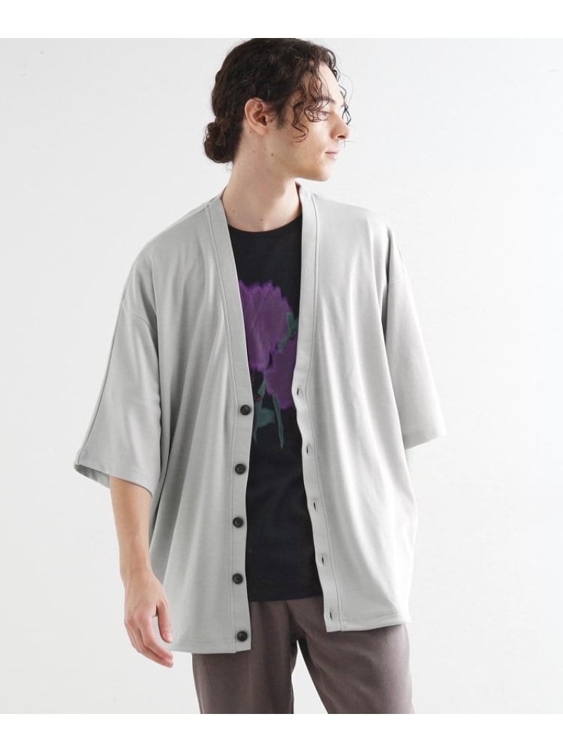 【SALE／20%OFF】ドルマンカーディガン tk.TAKEO KIKUCHI ティーケータケオキクチ トップス カーディガン ブラック ネイビー【RBA_E】【送料無料】[ Fashion]