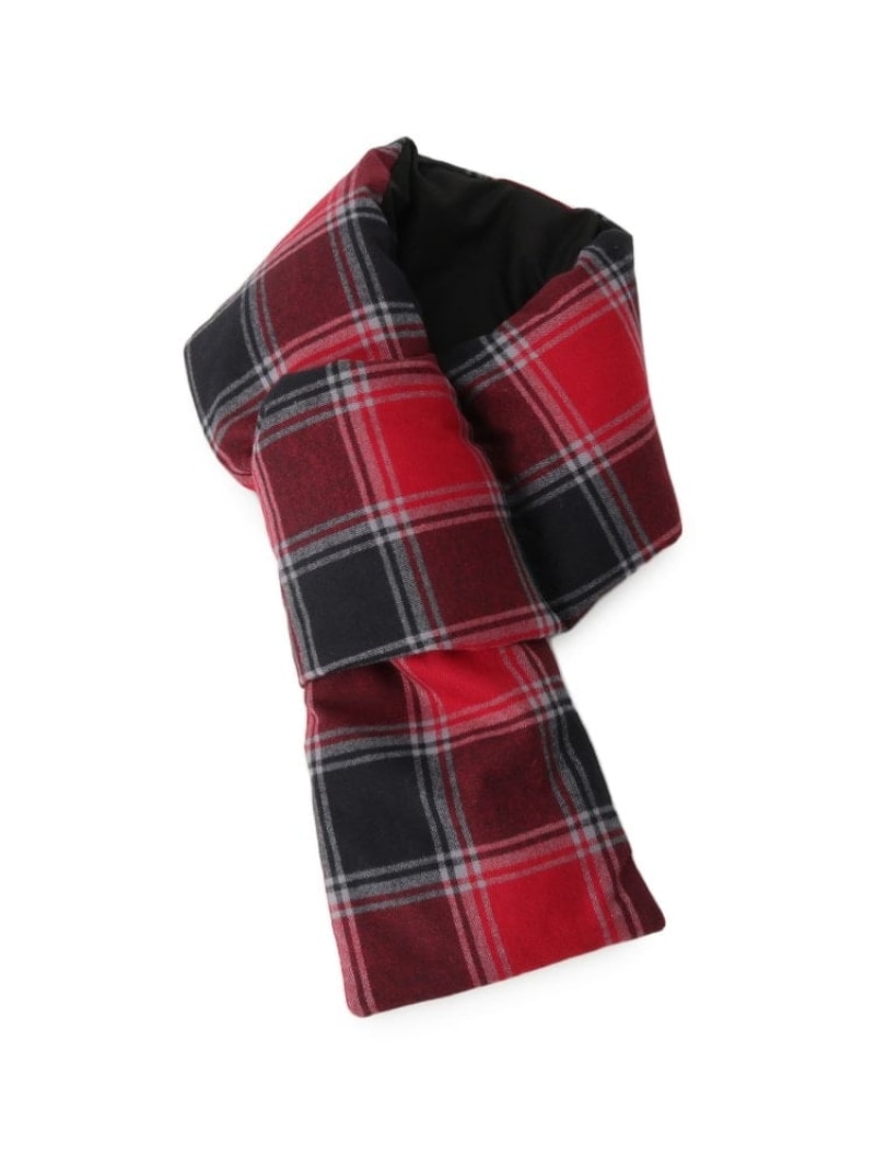 【SALE／24%OFF】フランネルチェック ダウンマフラー DRESSTERIOR ドレステリア ファッション雑貨 マフラー・ストール・ネックウォーマー レッド ブルー【RBA_E】【送料無料】[ Fashion]