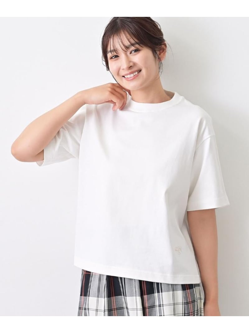 【SALE／10%OFF】【日本製】和歌山ローズペトールTシャツ Dessin デッサン トップス カットソー・Tシャツ ホワイト ネイビー【RBA_E】【送料無料】[ Fashion]
