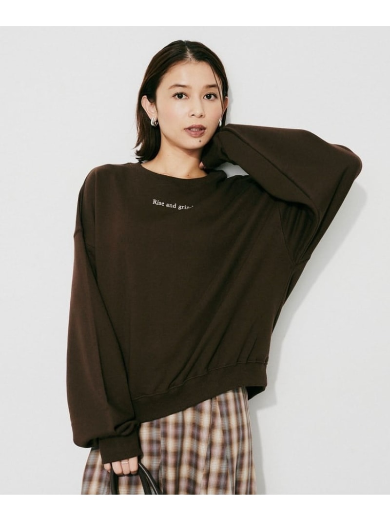 【SALE／20%OFF】【CHIGNON】別注ロゴスウェット UNTITLED アンタイトル トップス スウェット・トレーナー ブラウン ベージュ ワインレッド【RBA_E】【送料無料】[ Fashion]