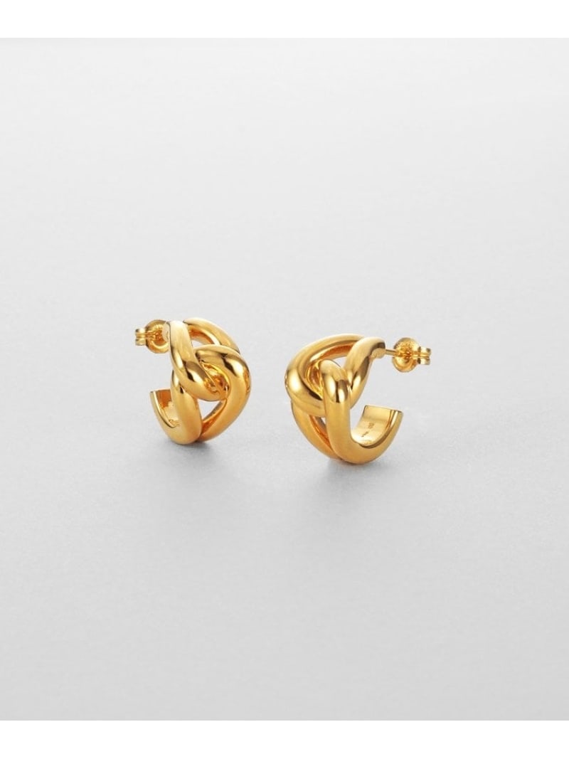 シルバー スモールフープ ノットピアス GP COCOSHNIK ONKITSCH ココシュニック オンキッチュ アクセサリー・腕時計 ピアス ゴールド【送料無料】[ Fashion]｜WORLD ONLINE STORE店