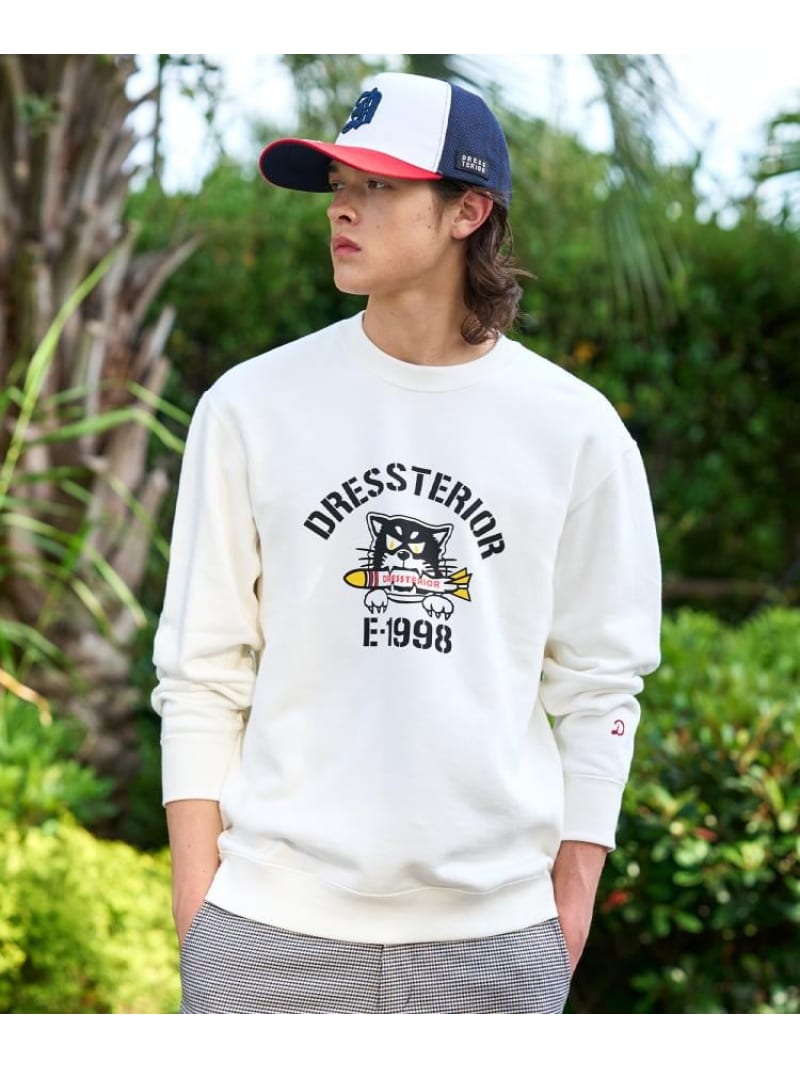 ◆ミサイルキャット スウェットクルーネックTシャツ DRESSTERIOR ドレステリア トップス カットソー・Tシャツ ホワイト ブラック【先行予約】*【送料無料】[ Fashion]｜WORLD ONLINE STORE店
