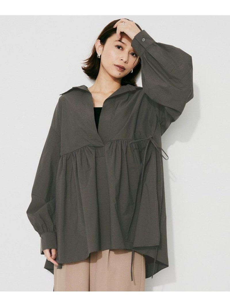 【SALE／20%OFF】【PROTAGPNISTA】FLAIR SHIRT UNTITLED アンタイトル トップス シャツ・ブラウス ブルー グレー【RBA_E】【送料無料】[ Fashion]