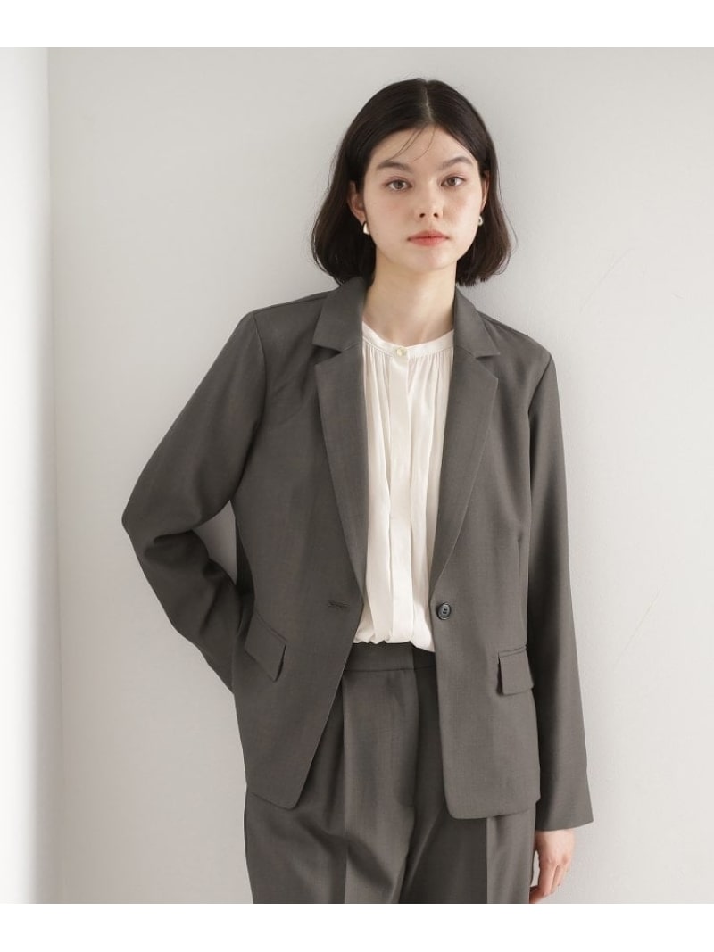 【SALE／30%OFF】【セットアップ可】テーラードジャケット THE SHOP TK ザ ショップ ティーケー ジャケット・アウター テーラードジャケット・ブレザー ブラウン ベージュ【RBA_E】【送料無料】[ Fashion]