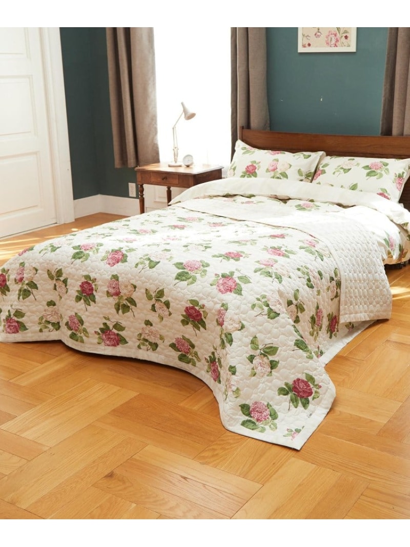 【SALE／5%OFF】カミール柄 キルトマルチカバー 200*200糎 LAURA ASHLEY HOME ローラ アシュレイ 室内装飾・生きて行く雑貨 余分の物の室内装飾・生きて行く雑貨【RBA_E】【貨物輸送無料】[ Fashion]