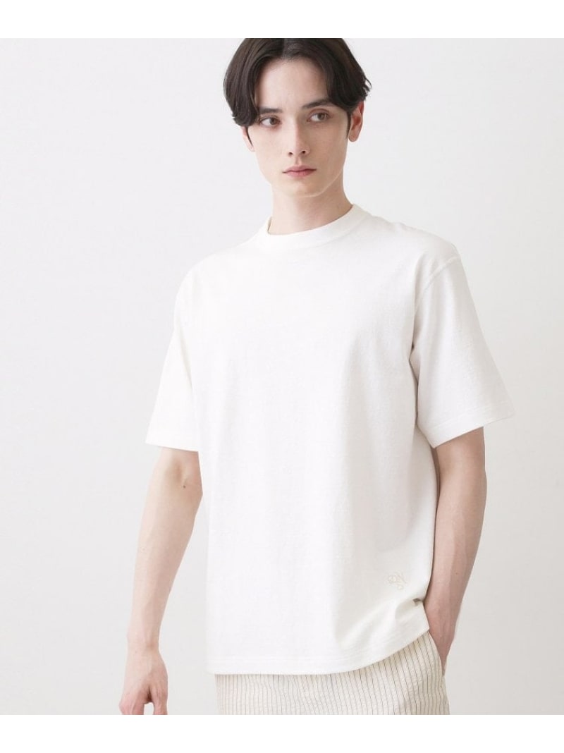 【洗える】和歌山ラフィー天竺Tシャツ Dessin デッサン トップス カットソー・Tシャツ ホワイト ネイビー【送料無料】[ Fashion]