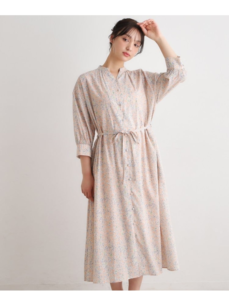【SALE／5%OFF】【洗える/同柄アイテムあり】ハービー フィールド柄ワンピース LAURA ASHLEY ローラ アシュレイ ワンピース・ドレス その他のワンピース・ドレス オレンジ ブルー【RBA_E】【送料無料】[ Fashion]