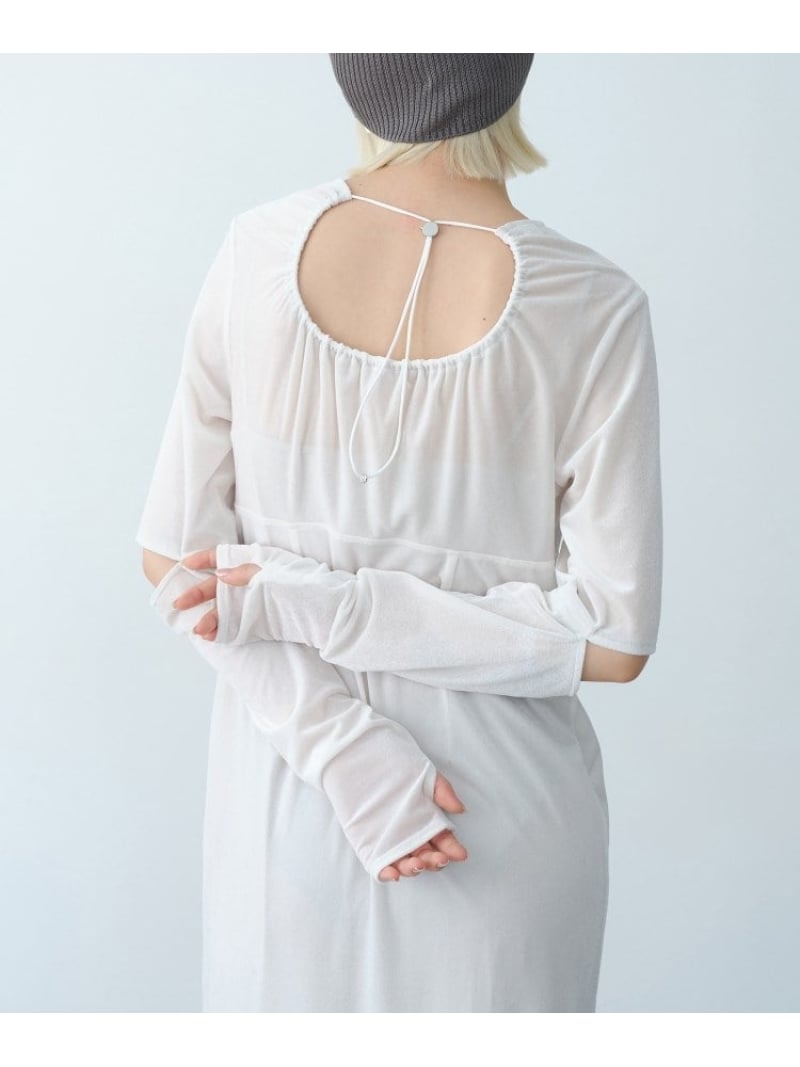 【SALE／50%OFF】velvet open back dress CODE A コードエー ワンピース・ドレス その他のワンピース・ドレス ホワイト グレー【RBA_E】【送料無料】[ Fashion]｜WORLD ONLINE STORE店