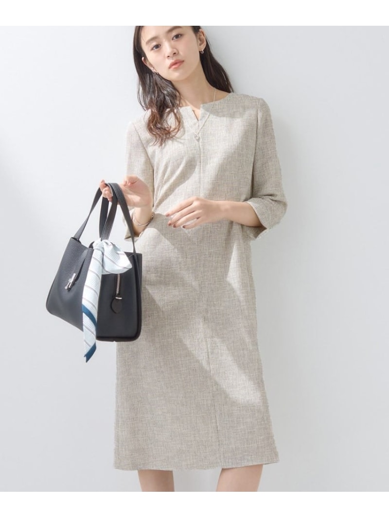 【SALE／57%OFF】【軽さ/SETUP能力のある】伸ばすことツィードA生産ライン衣装 INDIVI インディヴィ 衣装・お召しもの 余分の物の衣装・お召しもの 薄墨色 白いこと 米国海軍【RBA_E】【貨物輸送無料】[ Fashion]