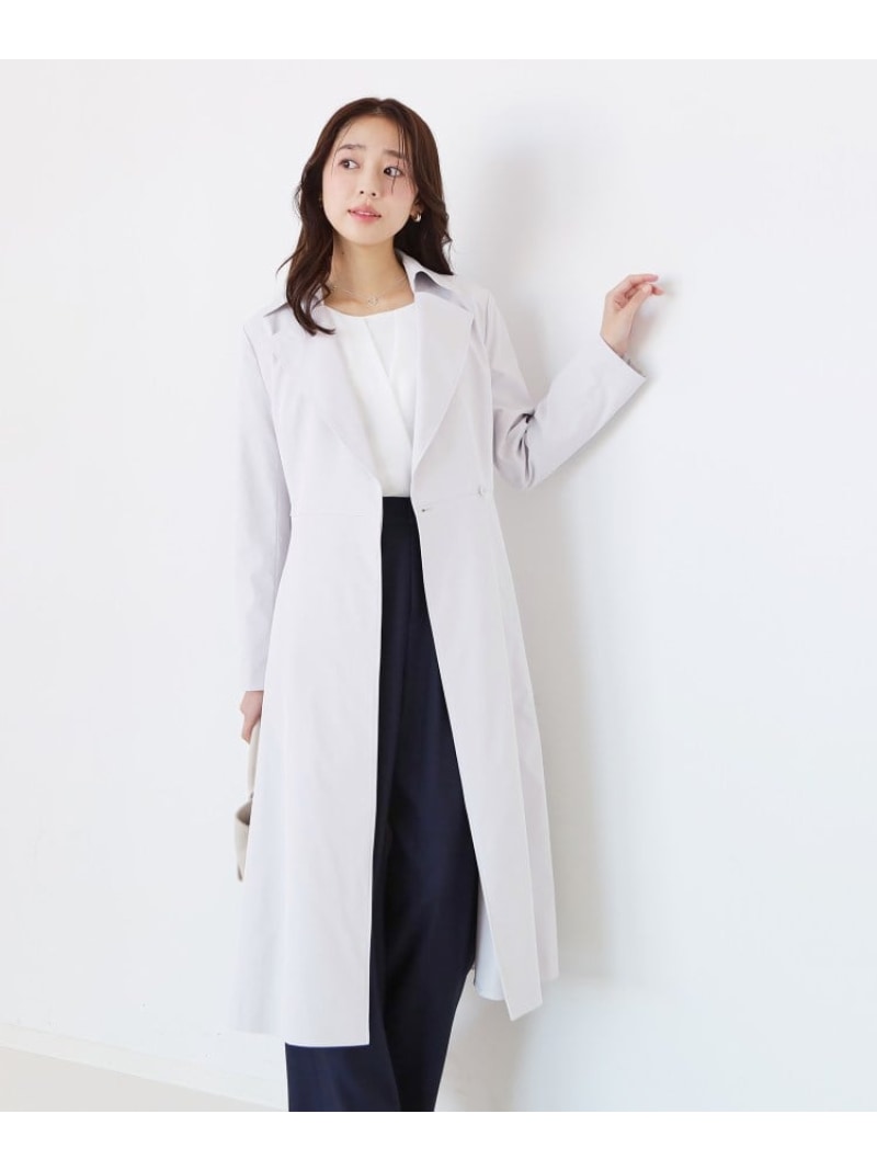 【SALE／30%OFF】【きれいめ羽織り】Aラインドレスコート COUP DE CHANCE クード シャンス ジャケット・アウター トレンチコート ベージュ ブルー【RBA_E】【送料無料】[ Fashion] 23,932円