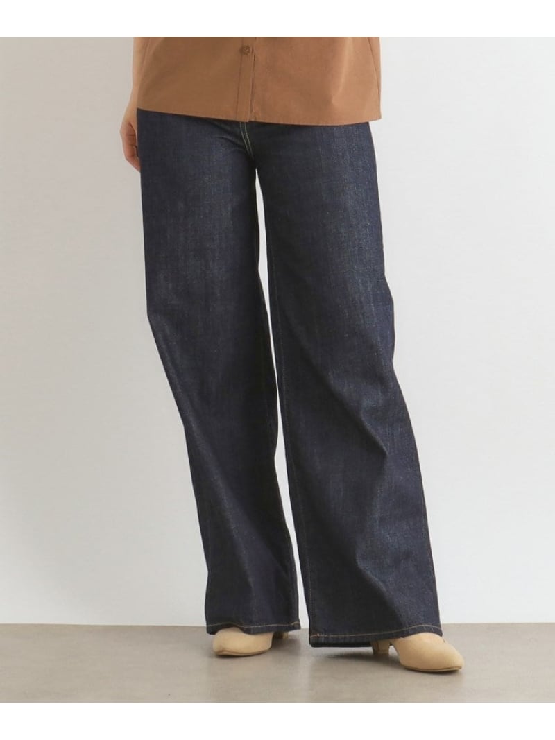 【SALE／5%OFF】【caqu/国産ジーンズ/酉の方角自然調整可】ハイライズバギーデニム LAURA ASHLEY ローラ アシュレイ ズボン下 デニム・ジーンズズボン下 米国海軍【RBA_E】【貨物輸送無料】[ Fashion]