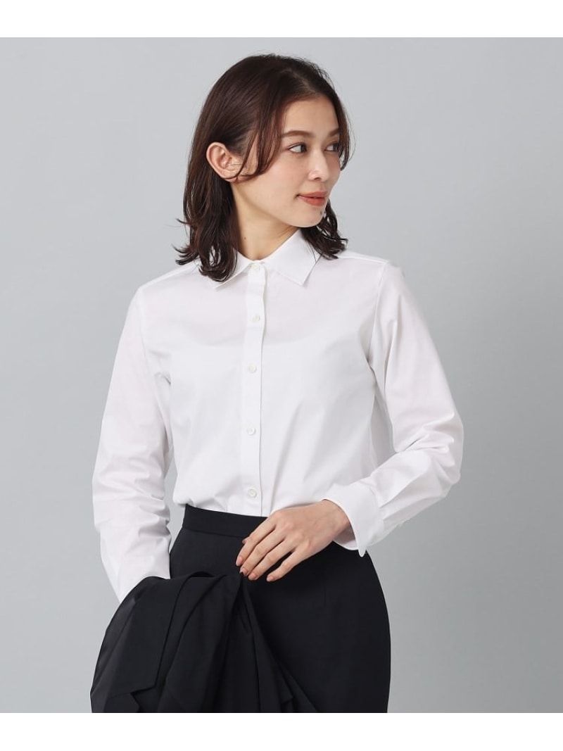 【楽天市場】【リクルート対応】ブロードストレッチ ベーシックシャツ UNTITLED アンタイトル トップス シャツ・ブラウス ホワイト【送料 ...