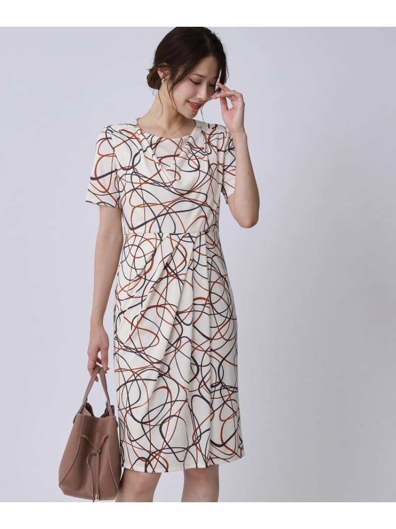 【SALE／40%OFF】【手洗い可/日本製】ジャージ素材タイトワンピース COUP DE CHANCE クード シャンス ワンピース・ドレス その他のワンピース・ドレス ネイビー ホワイト【RBA_E】【送料無料】[ Fashion]