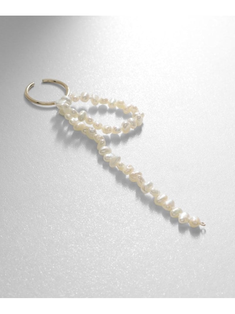 K10バロックパールハング イヤーカフ COCOSHNIK ココシュニック アクセサリー・腕時計 イヤリング・イヤーカフ イエロー【送料無料】[ Fashion]