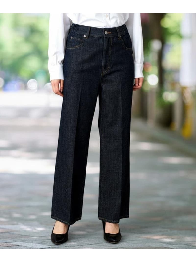 【otonaMUSE5月号掲げる】センタープレスストレートデニム DRESSTERIOR 御召しものテリア ズボン下 デニム・ジーンズズボン下 青み【貨物輸送無料】[ Fashion]