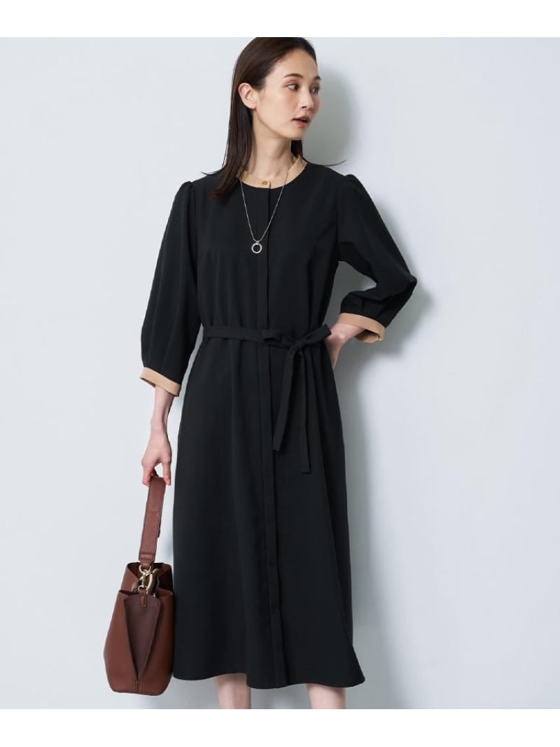 【手洗い可】Aラインロングワンピース Reflect リフレクト ワンピース・ドレス その他のワンピース・ドレス ブラック ネイビー【先行予約】*【送料無料】[ Fashion]｜WORLD ONLINE STORE店