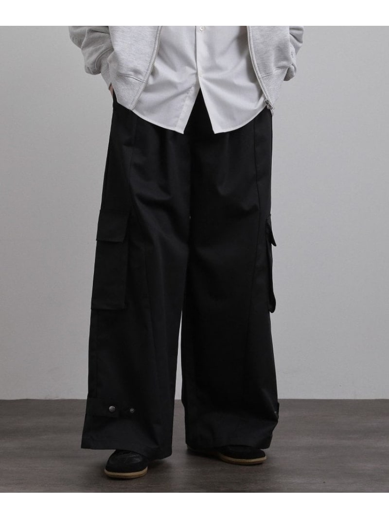 【SALE／10%OFF】ワイドカーゴパンツ tk.TAKEO KIKUCHI ティーケータケオキクチ パンツ その他のパンツ ブラック グレー【RBA_E】【送料無料】[ Fashion]