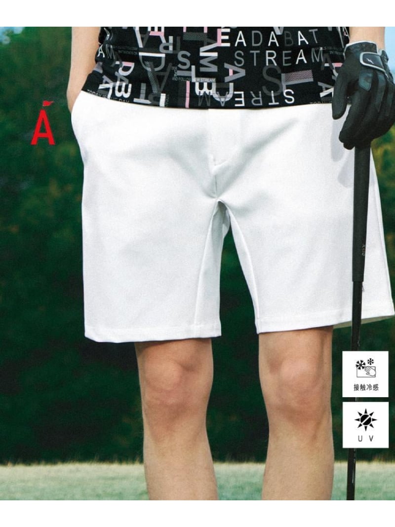 【SALE／30%OFF】UVカット/接触冷感 クールタッチ ストレッチハーフパンツ ADABAT STREAM アダバット パンツ その他のパンツ ホワイト【RBA_E】【送料無料】[ Fashion]