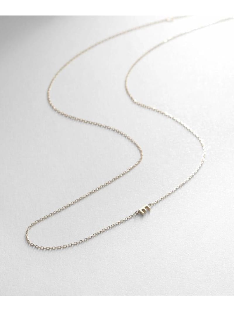 【WEB限定】K10イニシャルE ネックレス COCOSHNIK ココシュニック アクセサリー・腕時計 ネックレス イエロー【送料無料】[ Fashion]｜WORLD ONLINE STORE店