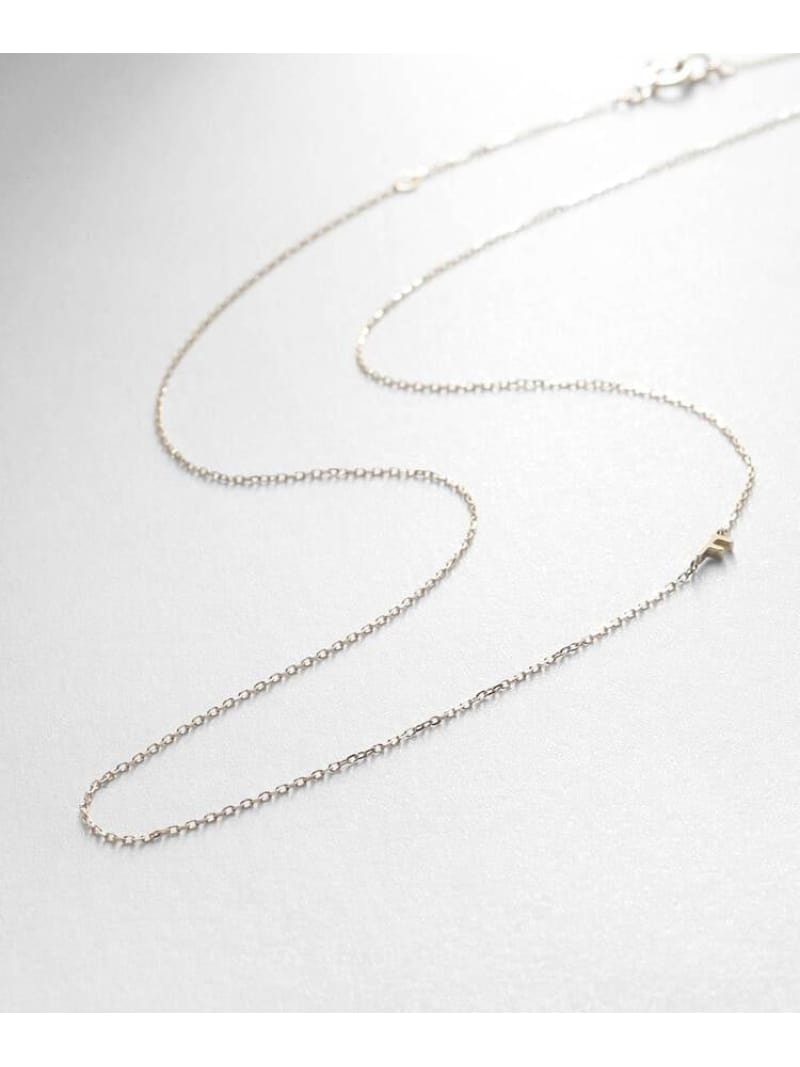【WEB限定】K10イニシャルF ネックレス COCOSHNIK ココシュニック アクセサリー・腕時計 ネックレス イエロー【送料無料】[ Fashion]｜WORLD ONLINE STORE店