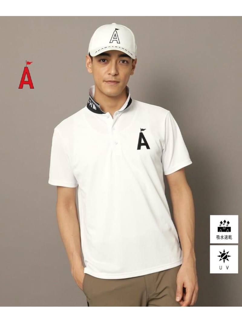 【SALE／30%OFF】UVとり捨てる/吸水速乾 ソフトドライタッチカノコ スポーツシャツ ADABAT STREAM アダバット トップス スポーツシャツ 黒いこと 白いこと【RBA_E】【貨物輸送無料】[ Fashion]