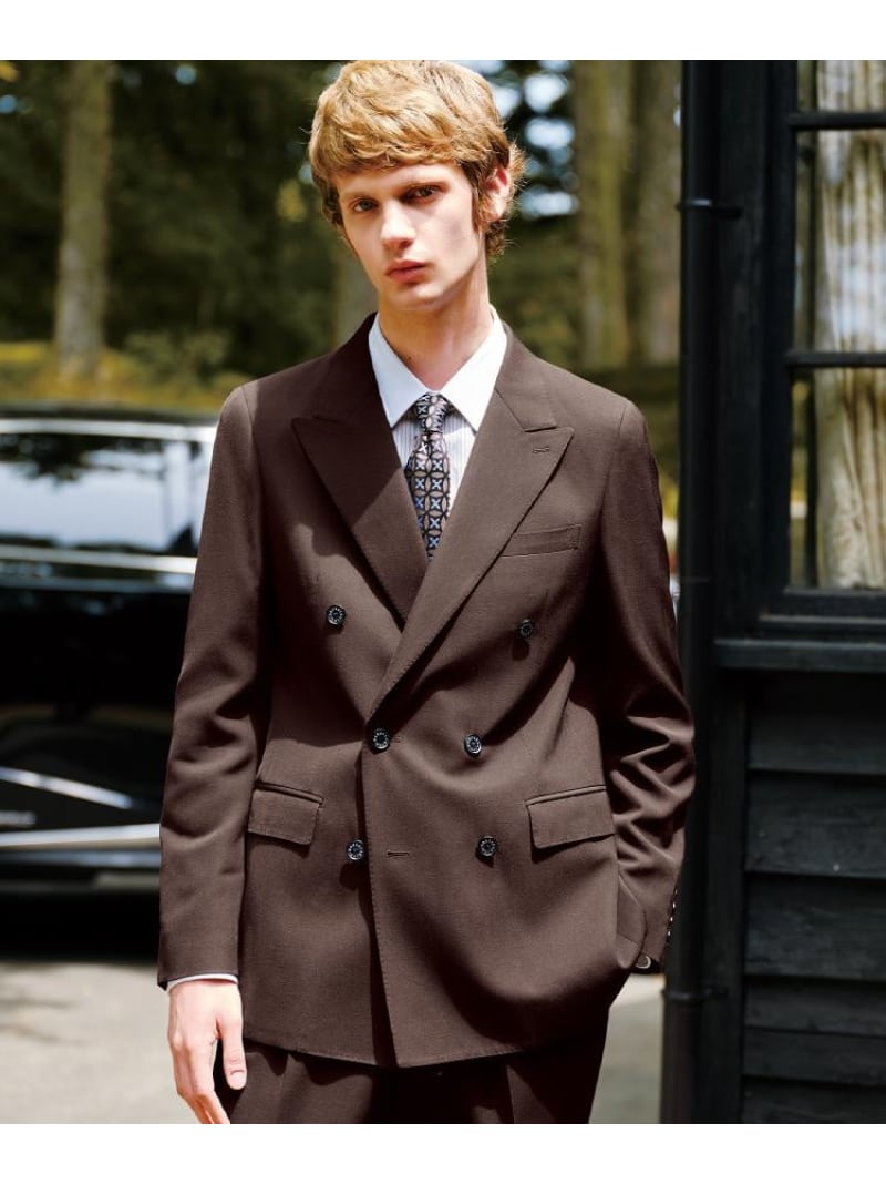 【SALE／30%OFF】【セットアップ可】ブラウンツイル ダブルジャケット DRESSTERIOR ドレステリア ジャケット・アウター テーラードジャケット・ブレザー ブラウン【RBA_E】【送料無料】[ Fashion]