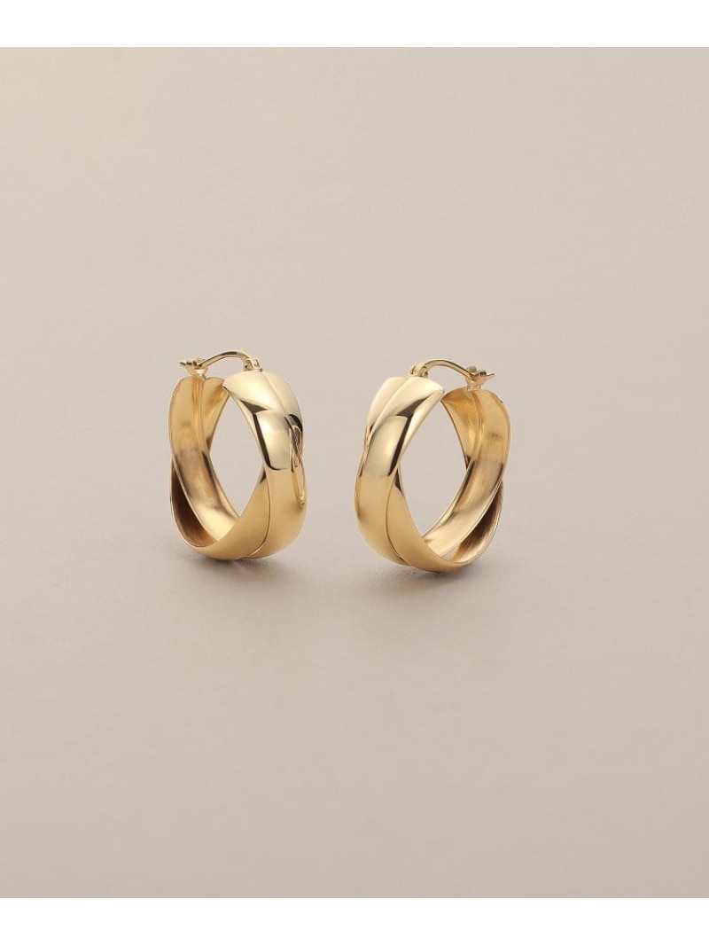 K10甲丸クロス フープピアス COCOSHNIK ココシュニック アクセサリー・腕時計 ピアス ゴールド【送料無料】[ Fashion] 118,800円