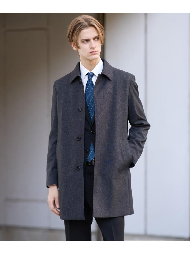 【SALE／30%OFF】【ダウンライナー付き】メランジ ステンカラー コート TAKEO KIKUCHI タケオキクチ ジャケット・アウター ステンカラーコート ネイビー ブラウン グレー【RBA_E】【送料無料】[ Fashion]