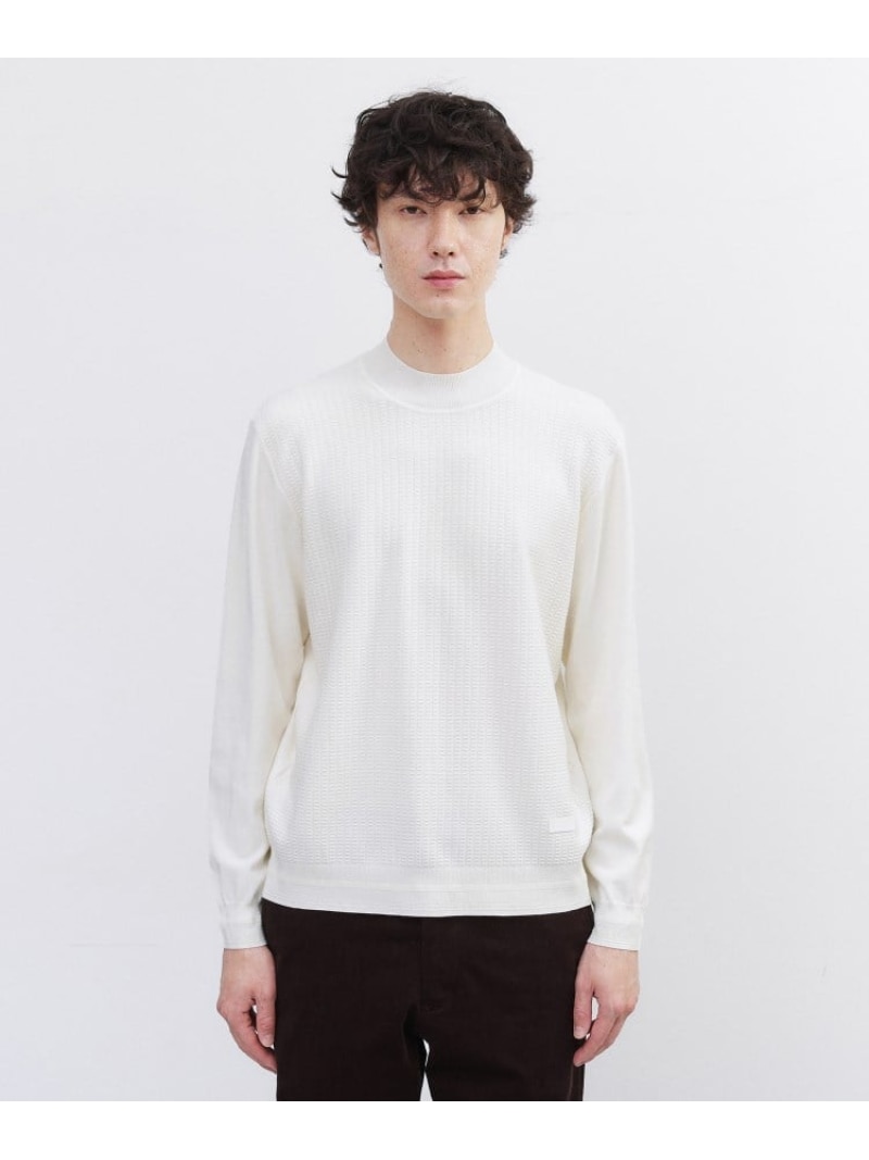 【SALE／50%OFF】ご機嫌ゲージ モックネック 編み物 ティーシャツ TAKEO KIKUCHI タケオキクチ トップス 編み物 黒いこと 薄墨色 赤銅色 白いこと【RBA_E】【貨物輸送無料】[ Fashion]
