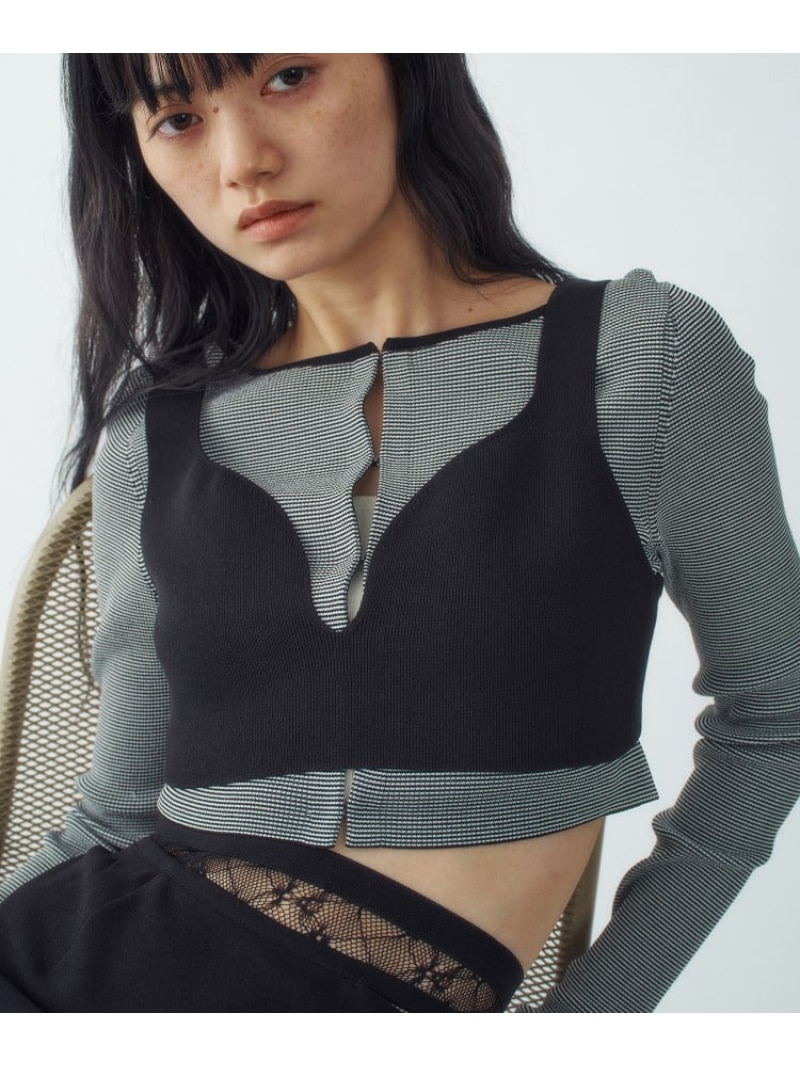 knit bra CODE A コードエー トップス ニット ブラック【送料無料】[ Fashion]｜WORLD ONLINE STORE店