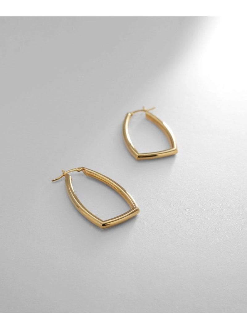 シルバー ホロウ フープレクタングルピアス GP COCOSHNIK ONKITSCH ココシュニック オンキッチュ アクセサリー・腕時計 ピアス ゴールド【送料無料】[ Fashion]