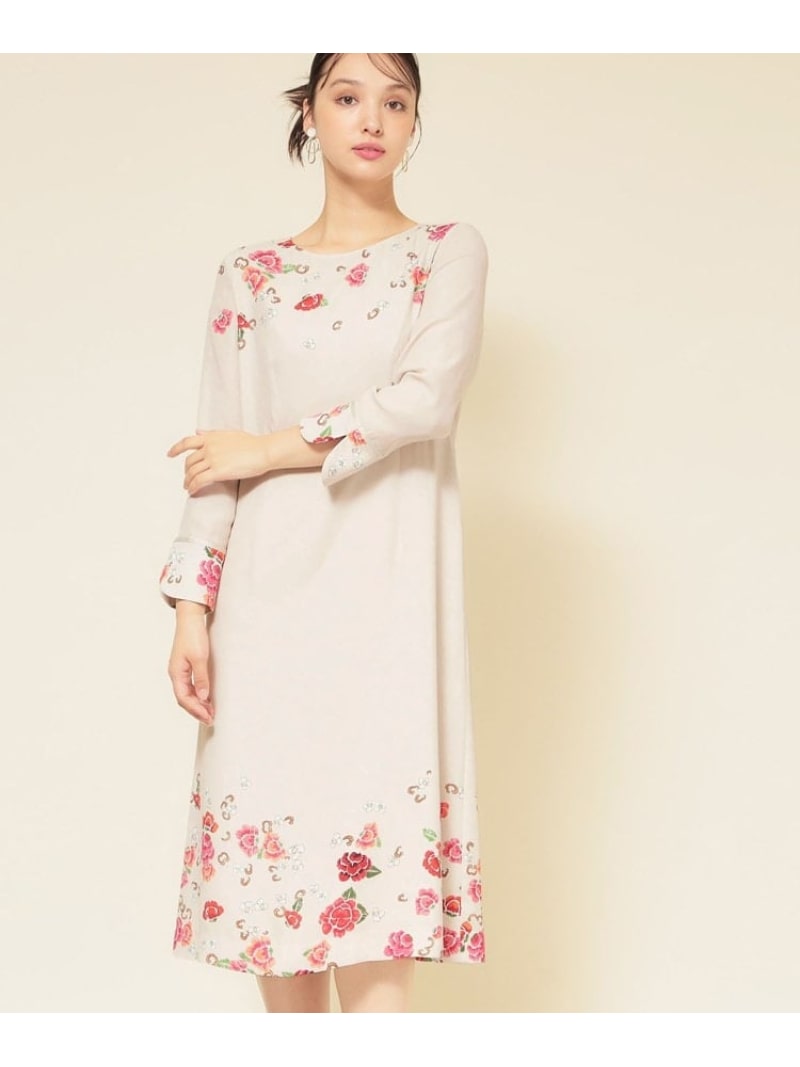 【SALE／40%OFF】【co creation and yours/SS~L】花柄パネルワンピース SunaUna スーナウーナ ワンピース・ドレス その他のワンピース・ドレス ワインレッド ネイビー ブルー ベージュ【RBA_E】【送料無料】[ Fashion]｜WORLD ONLINE STORE店