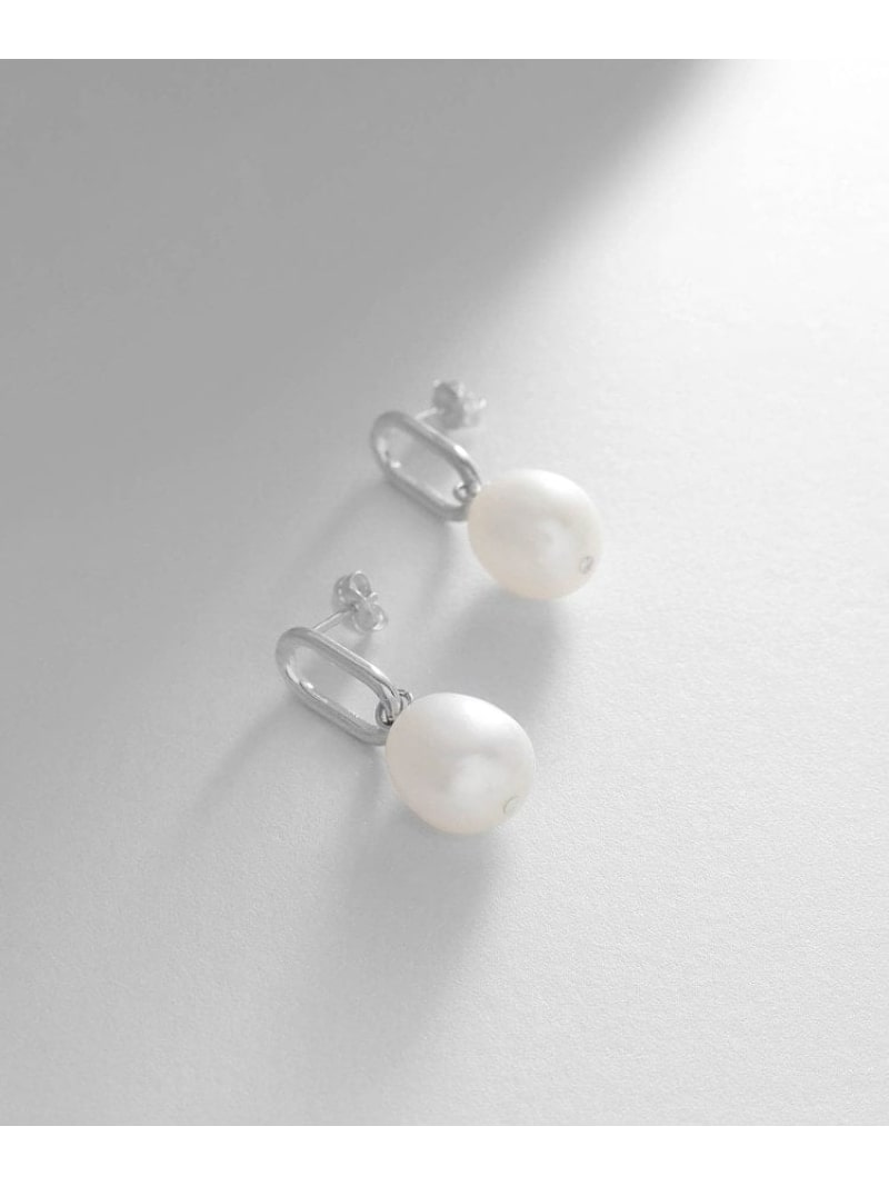 シルバー バロックパール チェーンリンク ショートピアス COCOSHNIK ONKITSCH ココシュニック オンキッチュ アクセサリー・腕時計 ピアス シルバー【送料無料】[ Fashion]