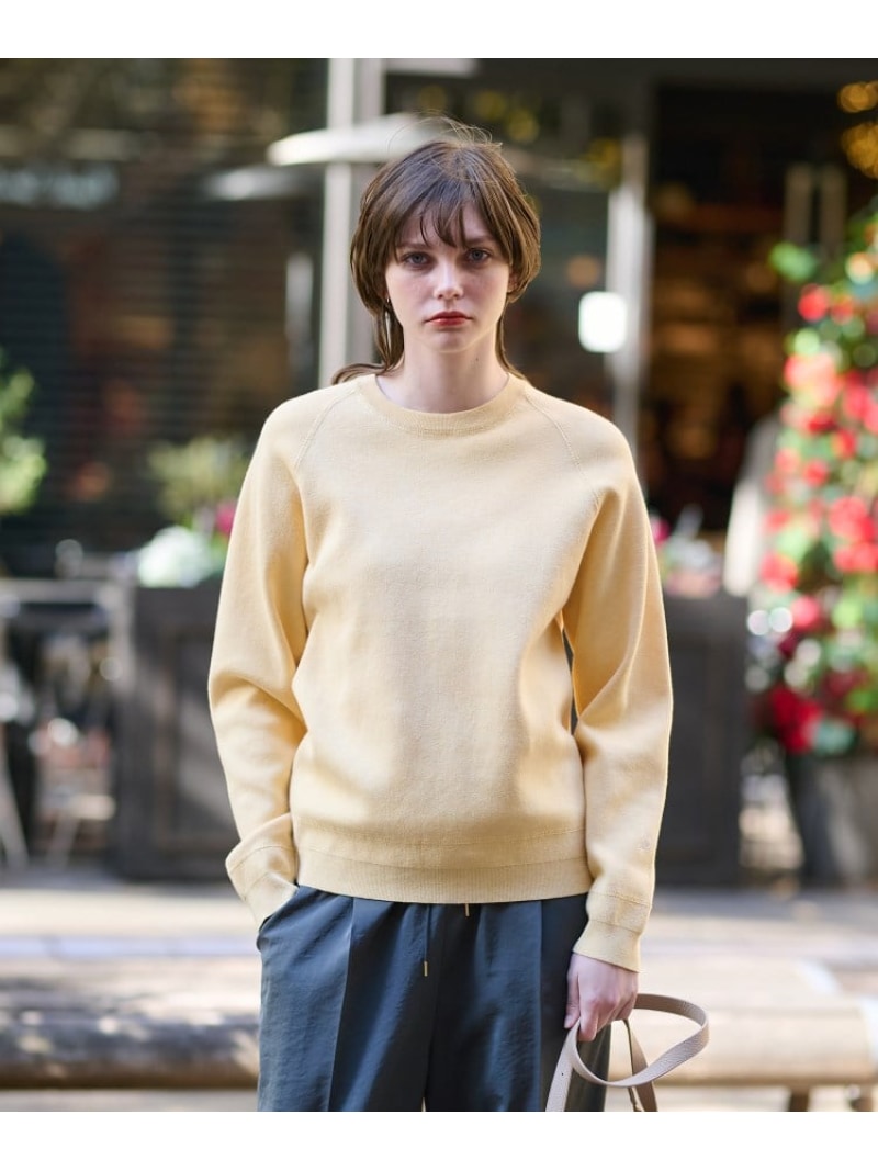 ウォッシャブル 綿織物カシミール混編み物 DRESSTERIOR お召しものテリア トップス 編み物 オレンジ色【貨物輸送無料】[ Fashion] セーター-トップス-レディースファッション