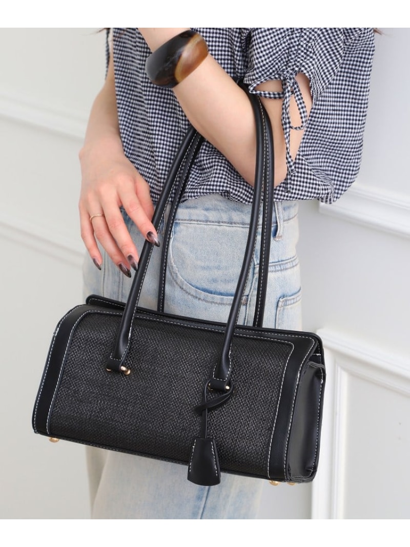 【EC押さえる】雑材ボックストートバッグ ESPERANZA エスペランサ 御徒面子 トートバッグ 黒いこと 赤いこと【貨物輸送無料】[ Fashion]