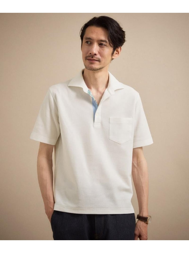 【抗菌防臭】ステイフレッシュ スポーツシャツ TAKEO KIKUCHI タケオキクチ トップス スポーツシャツ 米国海軍 白いこと 青み サクラ色【貨物輸送無料】[ Fashion]