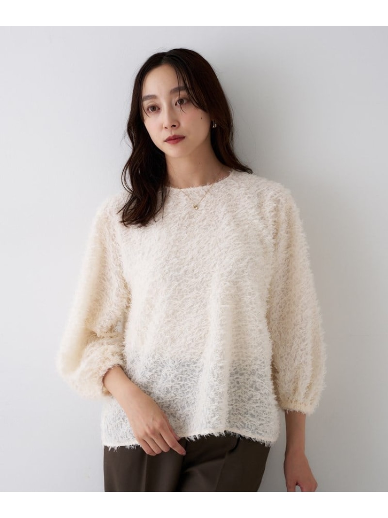 【SALE／40%OFF】【洗える/1枚で着映え】カットジャカードトップス UNTITLED アンタイトル トップス シャツ・ブラウス ネイビー ブラック ホワイト【RBA_E】【送料無料】[ Fashion] 7,854円