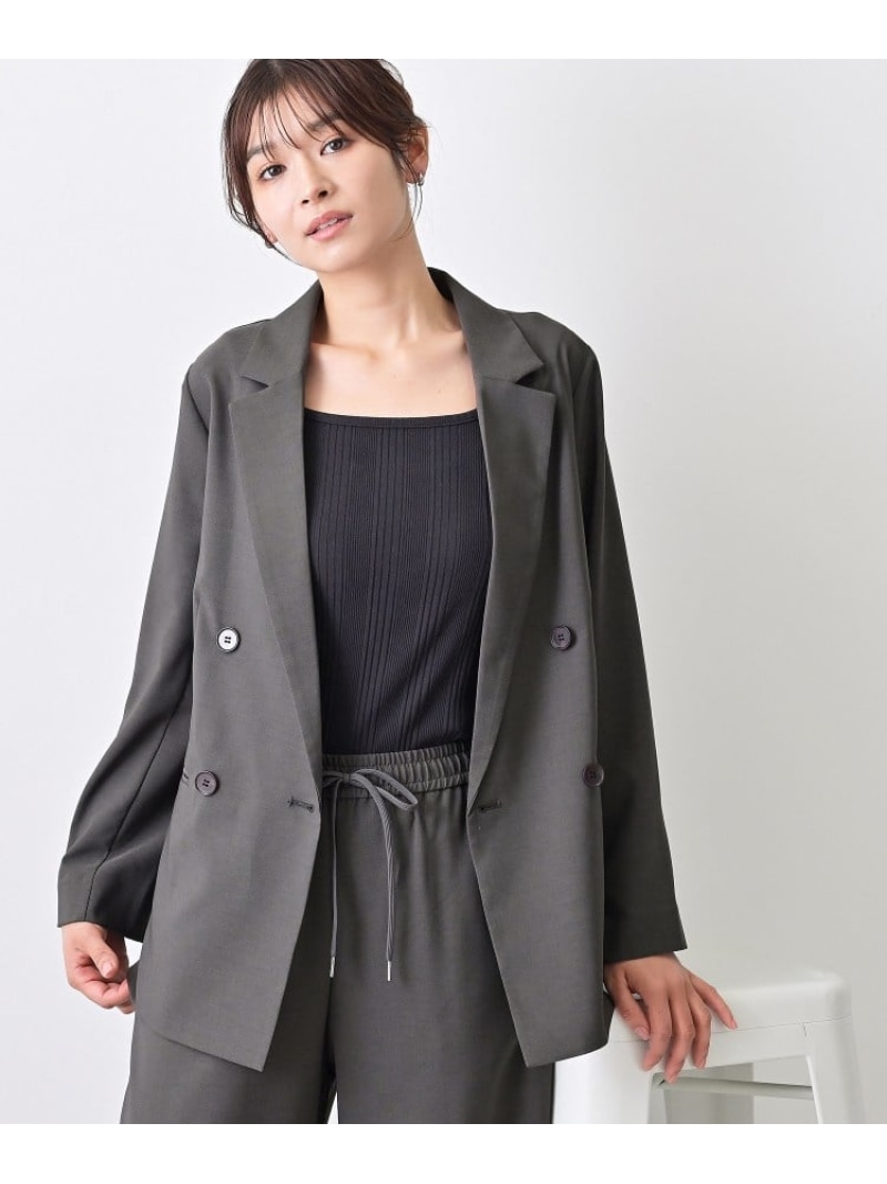 【SALE／37%OFF】【セットアップ可/洗える】ダブルストレッチジャケット Dessin 下がき ジャケット・アウター テーラードジャケット・ブレザー 薄墨色 米国海軍【RBA_E】【貨物輸送無料】[ Fashion]