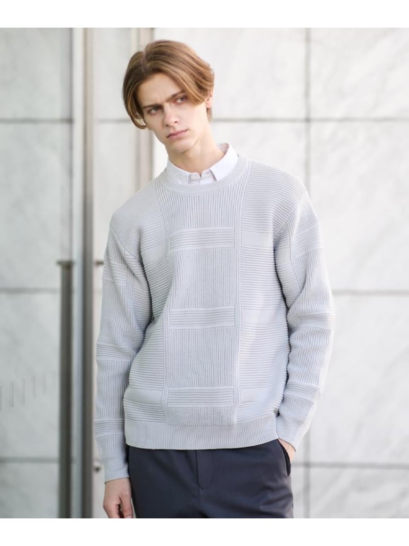 【SALE／40%OFF】畦編みチェック プルオーバーニット TAKEO KIKUCHI タケオキクチ トップス ニット ブラック【RBA_E】【送料無料】[ Fashion]｜WORLD ONLINE STORE店