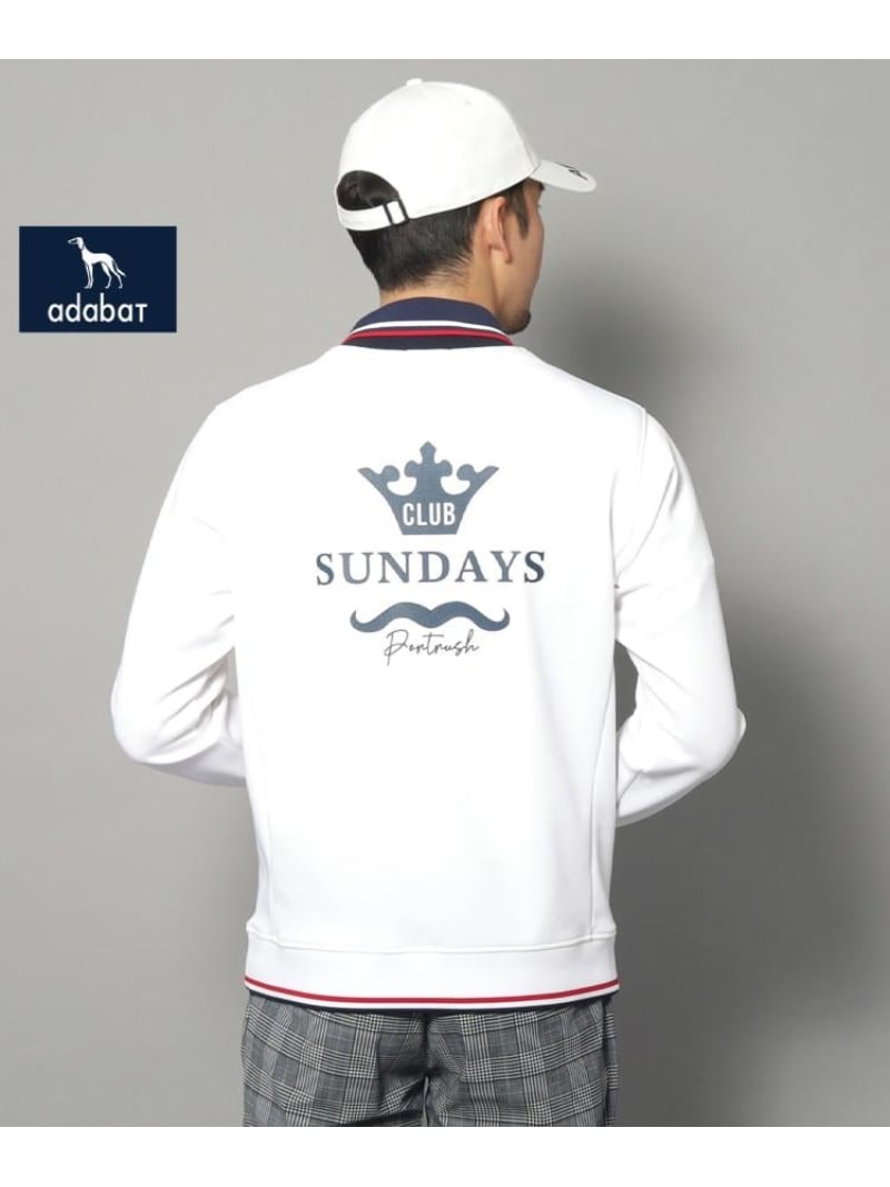 【SALE／30%OFF】【新レーベル ADABAT NAVY】ライトダンボールプルオーバー adabat アダバット トップス スウェット・トレーナー ネイビー ホワイト【RBA_E】【送料無料】[ Fashion]