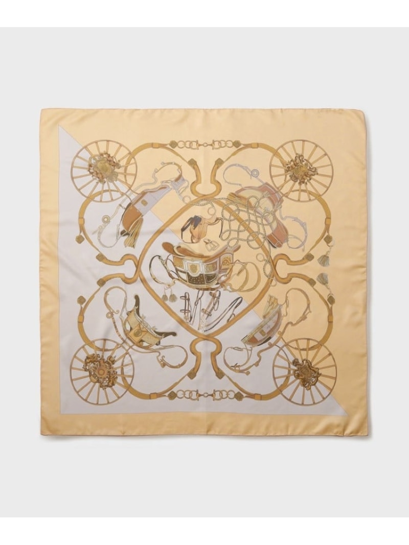 【SALE／40%OFF】【手洗い/88cm正方形】バイカラーハーネススカーフ UNTITLED アンタイトル ファッション雑貨 スカーフ・バンダナ ブルー イエロー ピンク【RBA_E】【送料無料】[ Fashion]