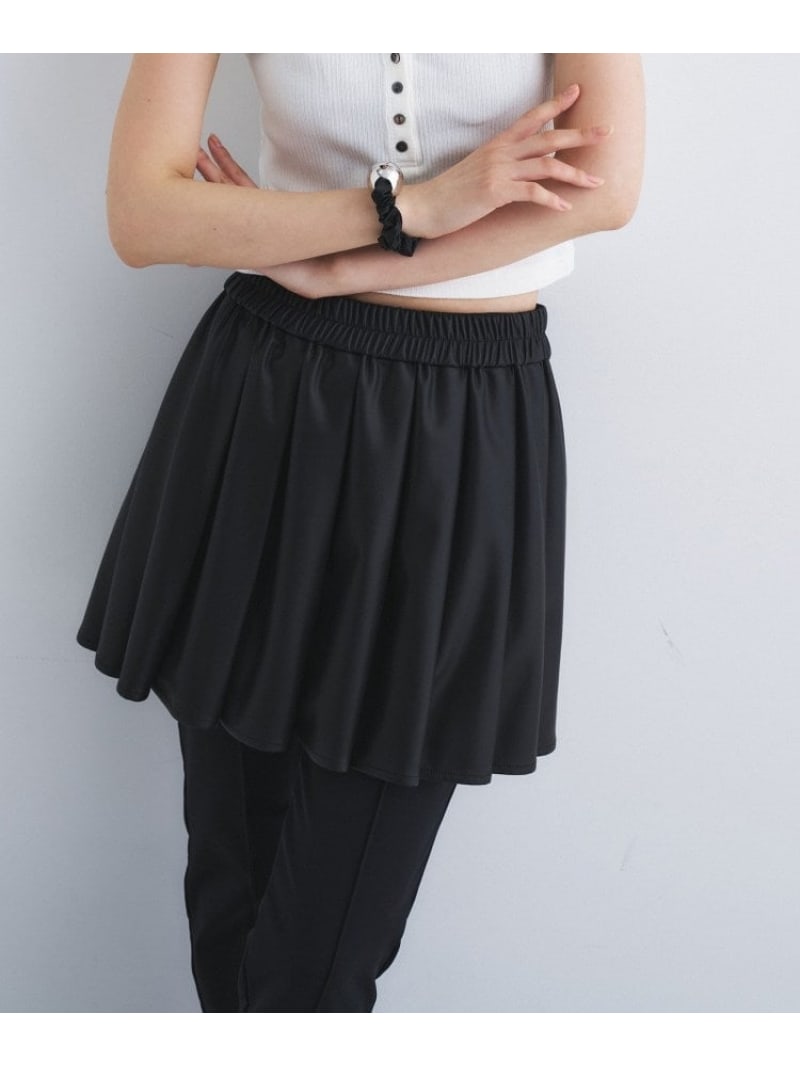 leather like mini skirt CODE A コードエー スカート ミニスカート ブラック【送料無料】[ Fashion]｜WORLD ONLINE STORE店