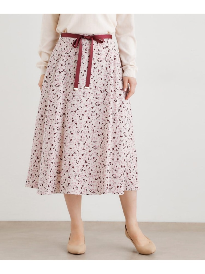 【SALE／40%OFF】【洗える/同柄科目あり】トゥワイダル チューリップス柄スコート LAURA ASHLEY ローラ アシュレイ スコート 余分の物のスコート ベージュ 米国海軍【RBA_E】【貨物輸送無料】[ Fashion]