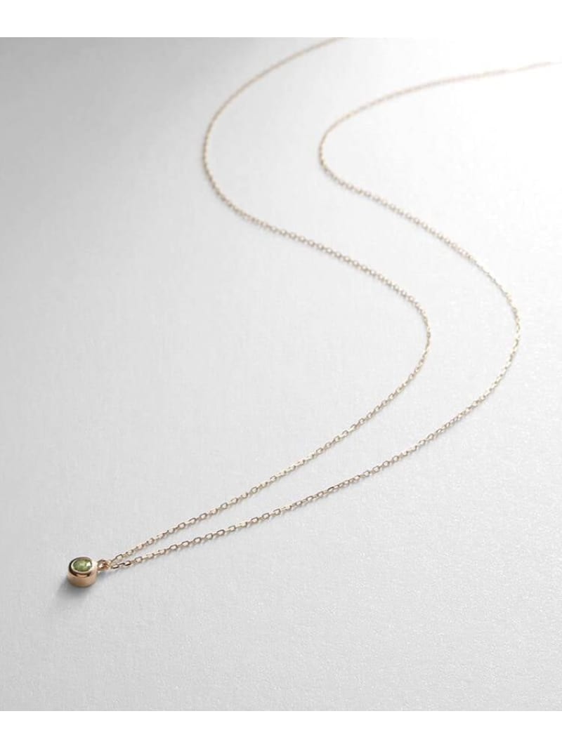 【WEB限定】K10スピリチュアルストーン(ペリドット)ネックレス COCOSHNIK ココシュニック アクセサリー・腕時計 ネックレス イエロー【送料無料】[ Fashion]