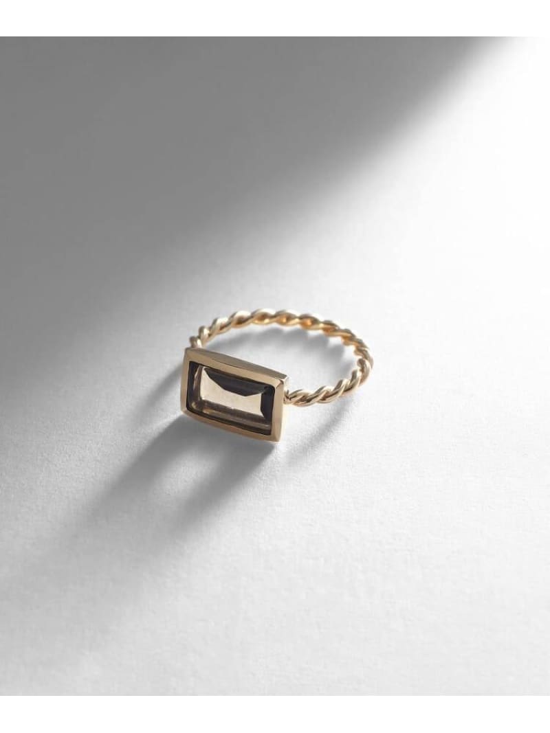K10スモーキークォーツ バフトップカット リング COCOSHNIK ココシュニック アクセサリー・腕時計 リング・指輪 イエロー【送料無料】[ Fashion]