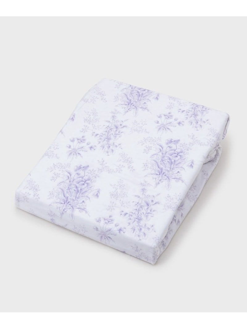 【セミダブル】サーストンブルーム柄 フィットシーツ LAURA ASHLEY HOME ローラ アシュレイ インテリア・生活雑貨 その他のインテリア・生活雑貨 パープル【送料無料】[ Fashion]｜WORLD ONLINE STORE店