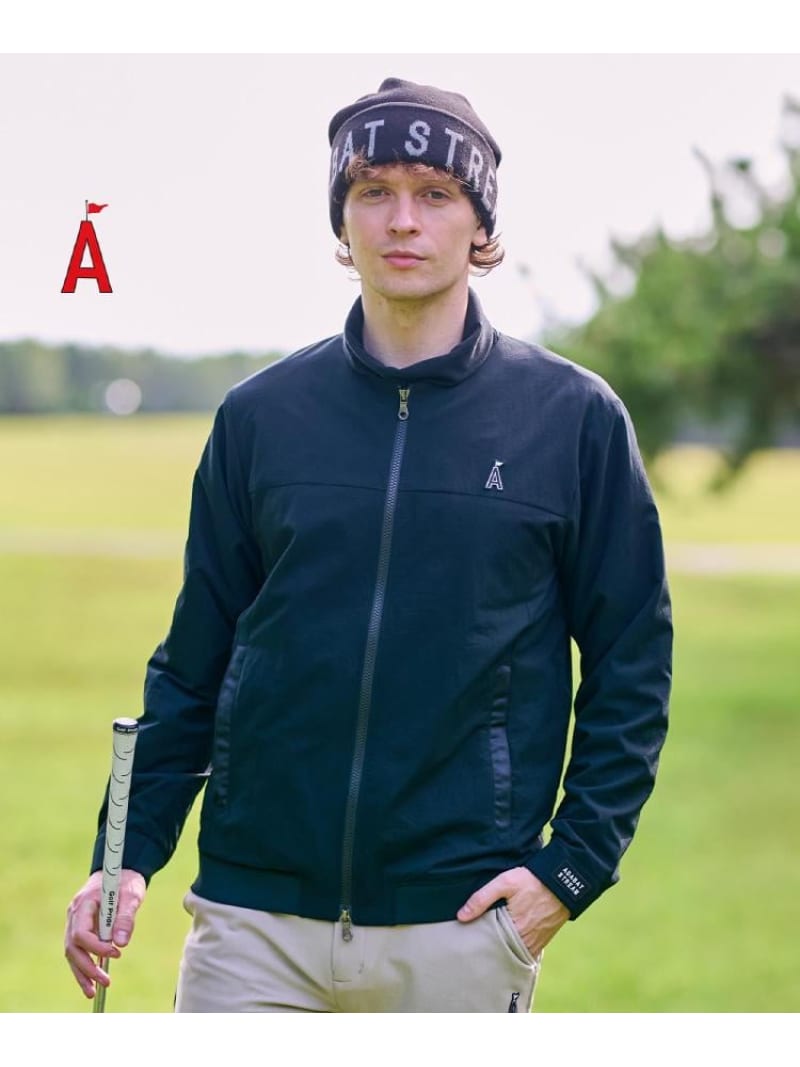 クールドッツストレッチブルゾン ADABAT STREAM アダバット ジャケット・アウター ブルゾン・ジャンパー カーキグリーン ブラック【送料無料】[ Fashion]
