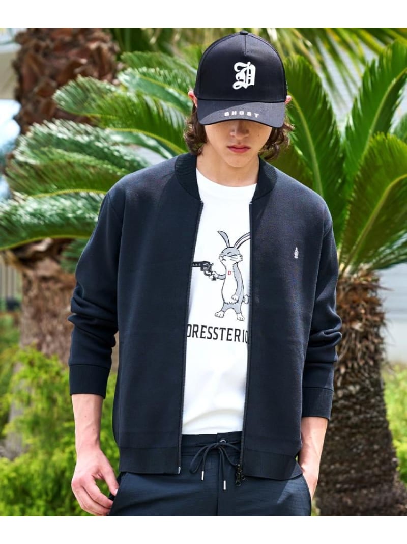 【SALE／28%OFF】スプリング ニットブルゾン DRESSTERIOR ドレステリア ジャケット・アウター ブルゾン・ジャンパー ブラック ネイビー【RBA_E】【送料無料】[ Fashion]