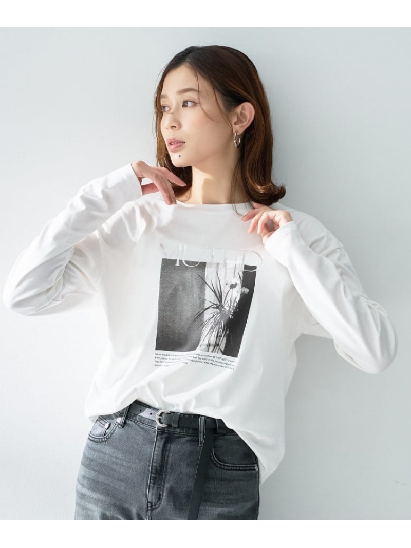 フォトグラフィックロンT UNTITLED アンタイトル トップス カットソー・Tシャツ ホワイト グレー【先行予約】*【送料無料】[ Fashion]｜WORLD ONLINE STORE店